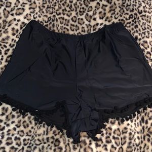 Black coverup shorts